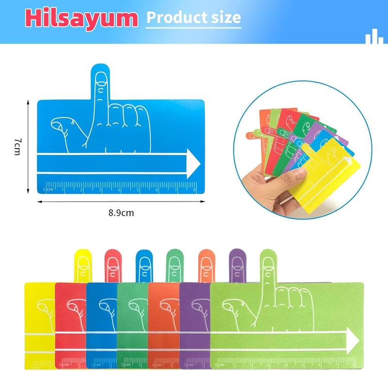 2FY2SW Hilsayum 32PCS One Finger Spacer for Kids Writing Aid Spacers Reading Sheets Multifunction Writing Instruments for School Office - Image 3
